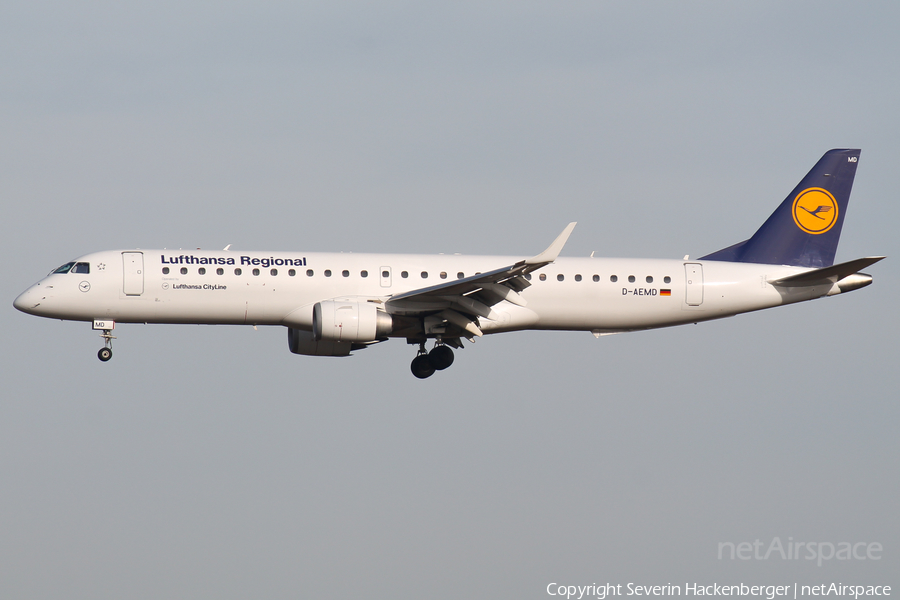 Lufthansa Regional (CityLine) Embraer ERJ-195LR (ERJ-190-200LR) (D-AEMD) | Photo 230849