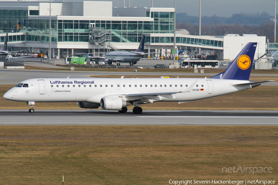 Lufthansa Regional (CityLine) Embraer ERJ-195LR (ERJ-190-200LR) (D-AEMD) | Photo 230909