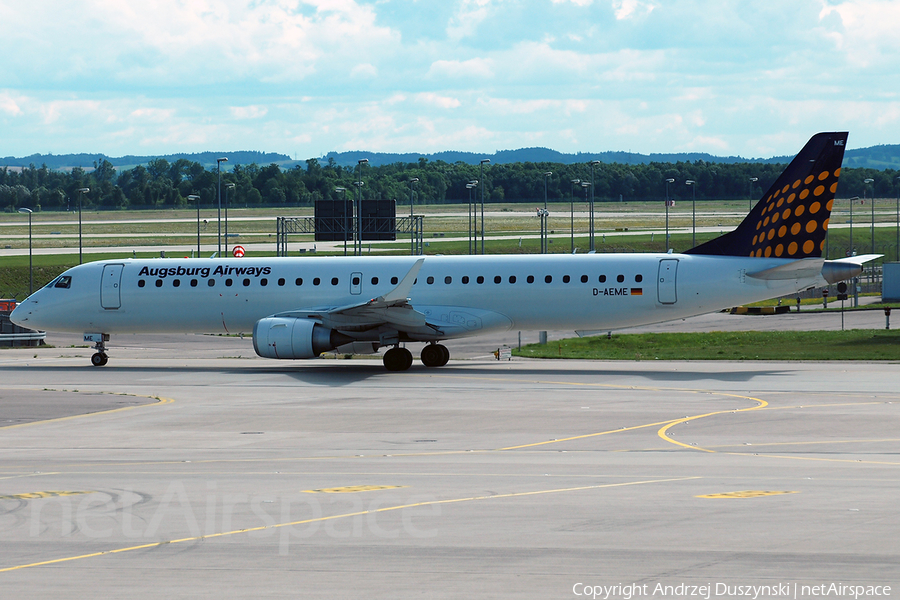 Augsburg Airways Embraer ERJ-195LR (ERJ-190-200LR) (D-AEME) | Photo 307145
