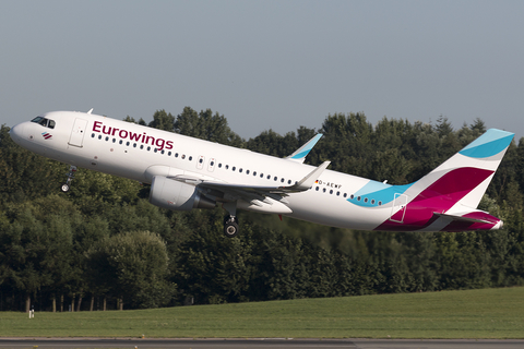 Eurowings Airbus A320-214 (D-AEWF) at  Hamburg - Fuhlsbuettel (Helmut Schmidt), Germany