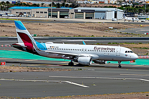 Eurowings Airbus A320-214 (D-AEWI) at  Gran Canaria, Spain