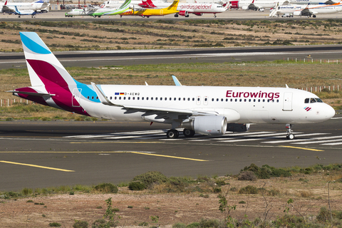 Eurowings Airbus A320-214 (D-AEWQ) at  Gran Canaria, Spain