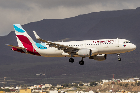 Eurowings Airbus A320-214 (D-AEWS) at  Gran Canaria, Spain