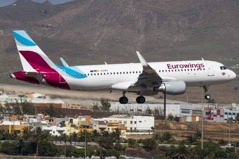 Eurowings Airbus A320-214 (D-AEWV) at  Gran Canaria, Spain