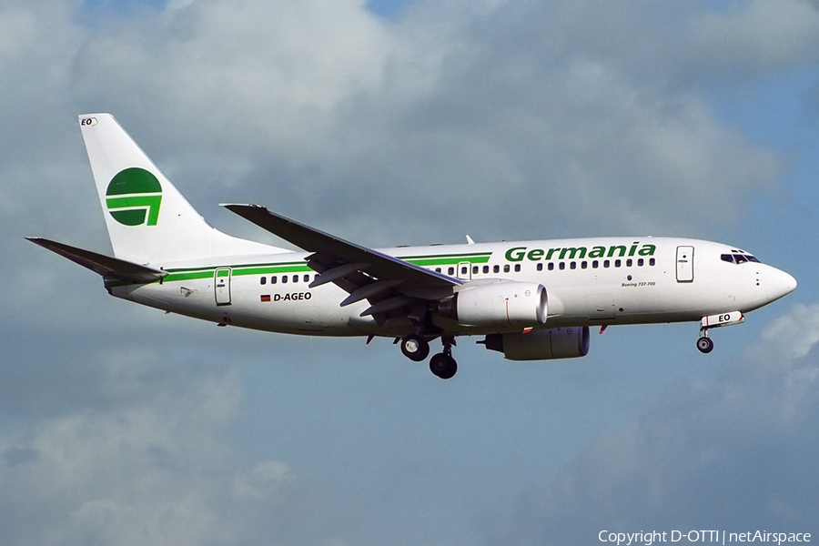 Germania Boeing 737-75B (D-AGEO) | Photo 333190