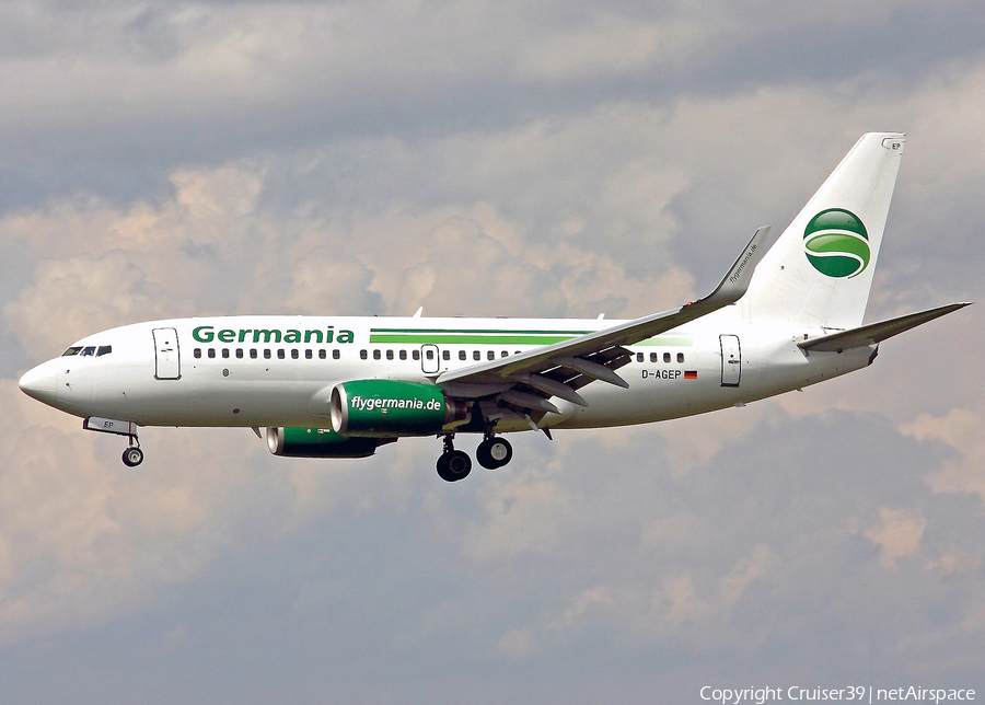 Germania Boeing 737-75B (D-AGEP) | Photo 118740