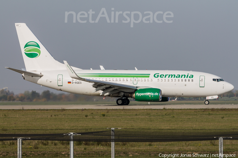 Germania Boeing 737-75B (D-AGES) | Photo 89651