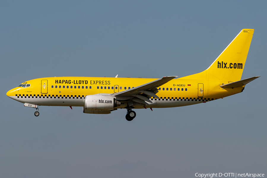 Hapag-Lloyd Express (Germania) Boeing 737-75B (D-AGEU) | Photo 291716