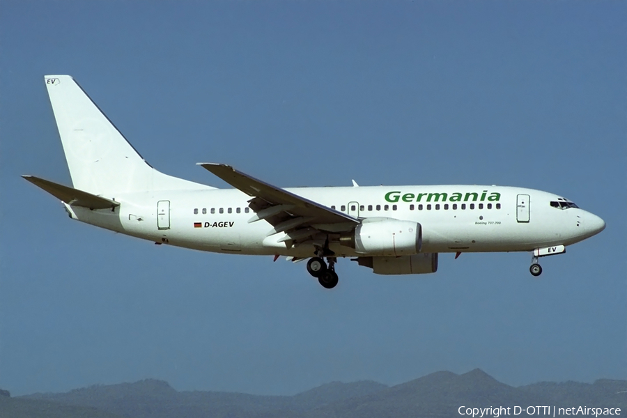 Germania Boeing 737-75B (D-AGEV) | Photo 381143