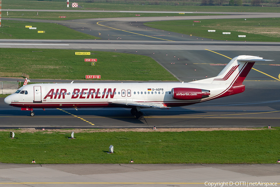Air Berlin (Germania) Fokker 100 (D-AGPB) | Photo 293785