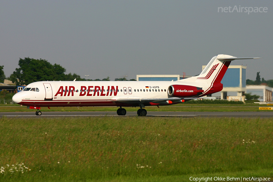 Air Berlin (Germania) Fokker 100 (D-AGPB) | Photo 37624