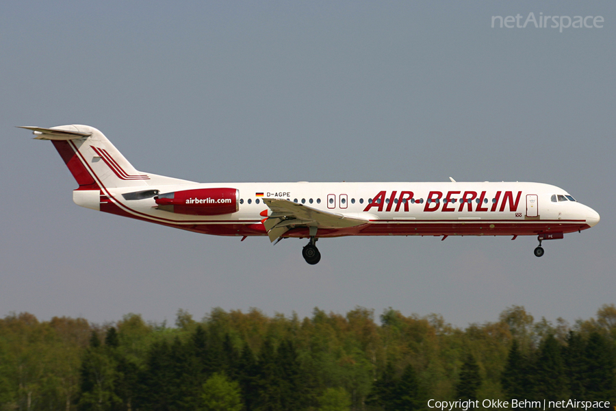Air Berlin Fokker 100 (D-AGPE) | Photo 37625