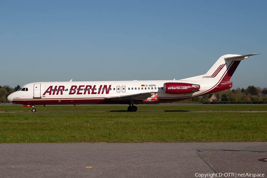 Air Berlin (Germania) Fokker 100 (D-AGPK) | Photo 300896