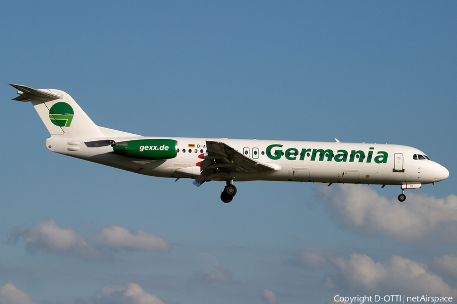 Germania Fokker 100 (D-AGPO) | Photo 198203