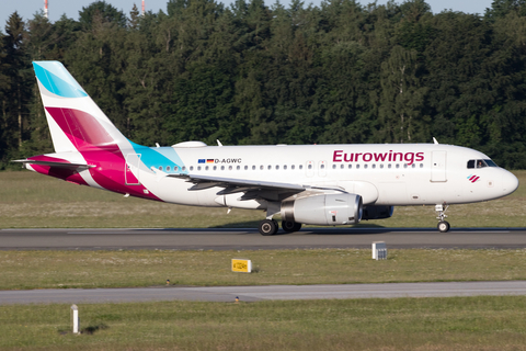 Eurowings Airbus A319-132 (D-AGWC) at  Hamburg - Fuhlsbuettel (Helmut Schmidt), Germany