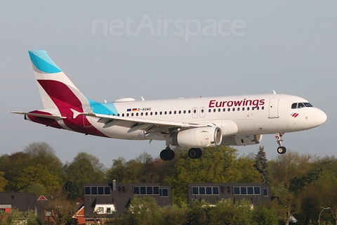 Eurowings Airbus A319-132 (D-AGWG) at  Hamburg - Fuhlsbuettel (Helmut Schmidt), Germany