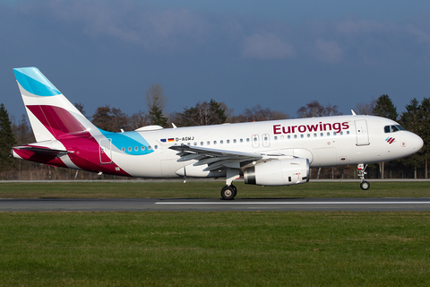 Eurowings Airbus A319-132 (D-AGWJ) at  Hamburg - Fuhlsbuettel (Helmut Schmidt), Germany