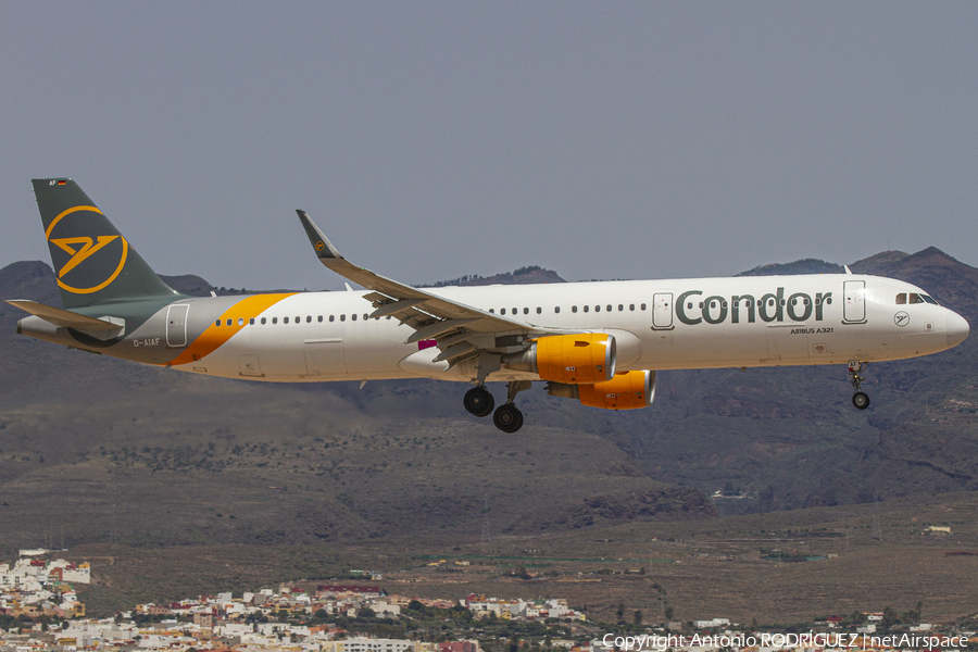 Condor Airbus A321-211 (D-AIAF) | Photo 389687