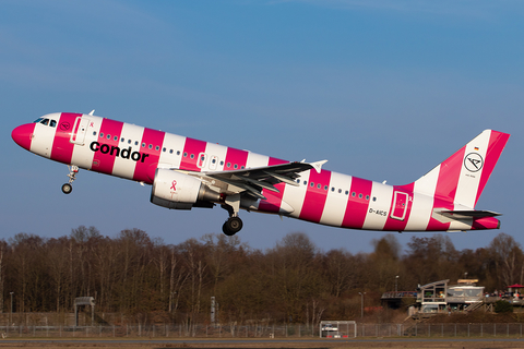 Condor Airbus A320-214 (D-AICS) at  Hamburg - Fuhlsbuettel (Helmut Schmidt), Germany