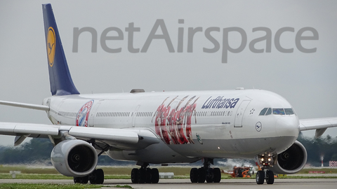 Lufthansa Airbus A340-642X (D-AIHZ) at  Munich, Germany