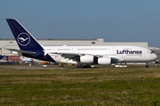 Lufthansa Airbus A380-841 (D-AIMF) at  Hamburg - Finkenwerder, Germany