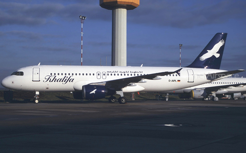 Khalifa Airways Airbus A320-211 (D-AIPL) at  Hamburg - Fuhlsbuettel (Helmut Schmidt), Germany