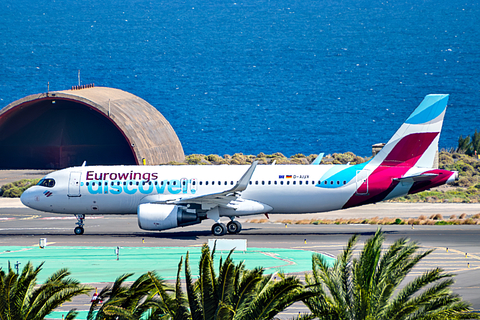 Eurowings Discover Airbus A320-214 (D-AIUX) at  Gran Canaria, Spain
