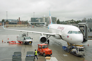 Eurowings Airbus A320-214 (D-AIZQ) at  Oslo - Gardermoen, Norway