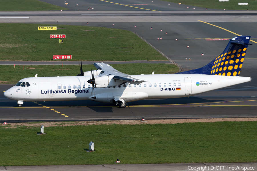 Lufthansa Regional (Contact Air) ATR 72-500 (D-ANFG) | Photo 196798