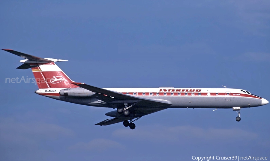 Interflug Tupolev Tu-134A-3 (D-AOBK) | Photo 665197