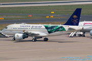 Saudi Arabian Airlines (PrivatAir) Airbus A319-112 (D-ASPA) at  Dusseldorf - International, Germany