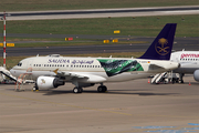 Saudi Arabian Airlines (PrivatAir) Airbus A319-112 (D-ASPA) at  Dusseldorf - International, Germany