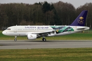 Saudi Arabian Airlines (PrivatAir) Airbus A319-112 (D-ASPA) at  Hamburg - Fuhlsbuettel (Helmut Schmidt), Germany