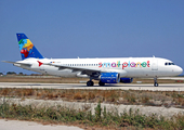 Small Planet Airlines Germany Airbus A320-214 (D-ASPI) at  Rhodes, Greece