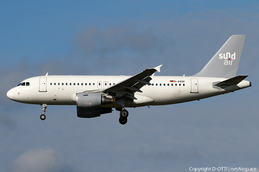 Sundair Airbus A319-111 (D-ASSK) | Photo 406564
