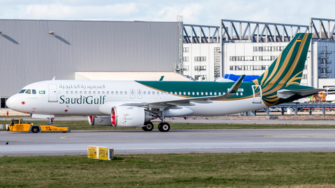 SaudiGulf Airlines Airbus A320-251N (D-AUAM) at  Hamburg - Finkenwerder, Germany