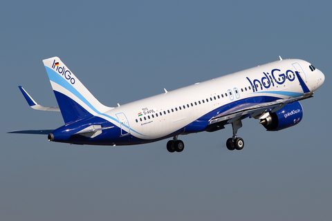 IndiGo Airbus A320-271N (D-AVVL) at  Hamburg - Finkenwerder, Germany