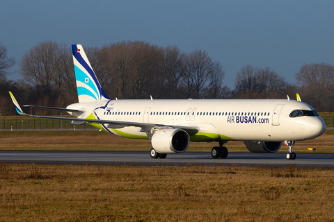 Air Busan Airbus A321-251NX (D-AVXJ) at  Hamburg - Finkenwerder, Germany