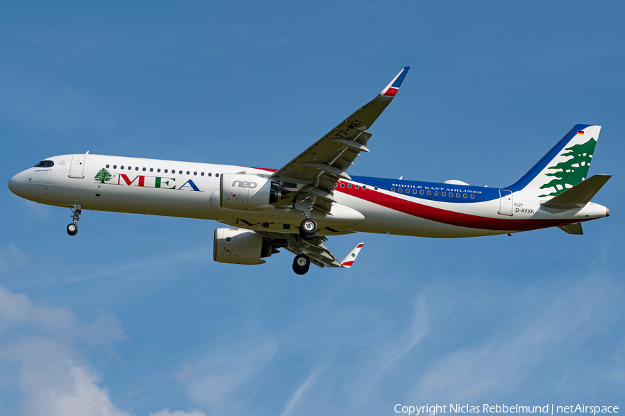 MEA - Middle East Airlines Airbus A321-271NX (D-AVXK) | Photo 389714