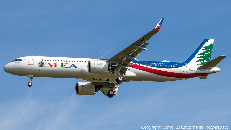 MEA - Middle East Airlines Airbus A321-271NX (D-AVXK) | Photo 389921