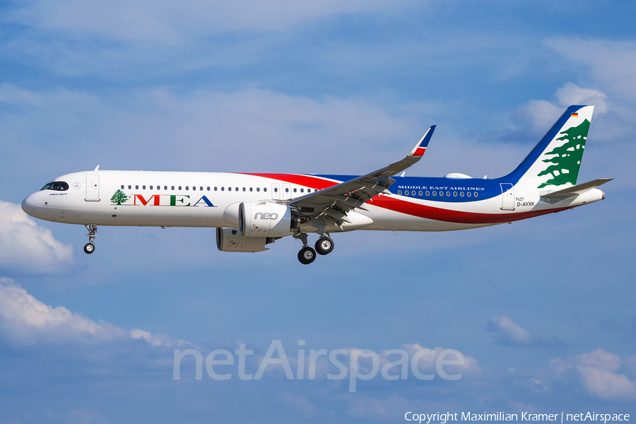 MEA - Middle East Airlines Airbus A321-271NX (D-AVXK) | Photo 389761