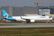 Air Transat Airbus A321-271NX (D-AVYK) at  Hamburg - Finkenwerder, Germany