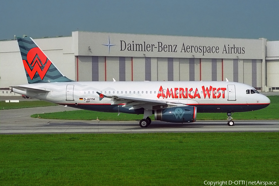 America West Airlines Airbus A319-132 (D-AVYM) | Photo 365289