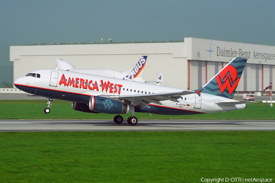America West Airlines Airbus A319-132 (D-AVYM) | Photo 365290
