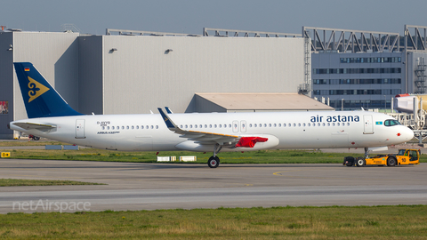 Air Astana Airbus A321-271NX (D-AVYQ) at  Hamburg - Finkenwerder, Germany