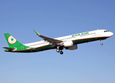 EVA Air Airbus A321-211 (D-AVYZ) at  Hamburg - Finkenwerder, Germany