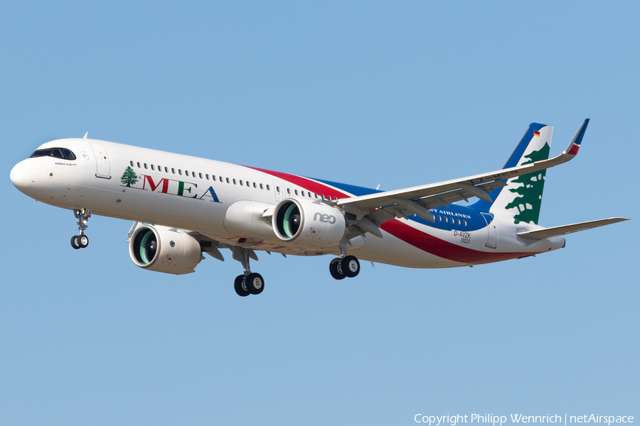 MEA - Middle East Airlines Airbus A321-271NX (D-AVZK) | Photo 439768
