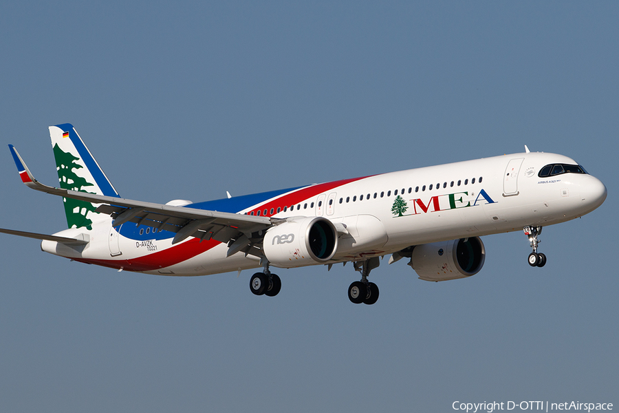 MEA - Middle East Airlines Airbus A321-271NX (D-AVZK) | Photo 439797