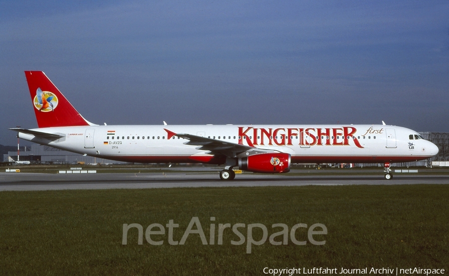 Kingfisher Airlines Airbus A321-231 (D-AVZQ) | Photo 408800