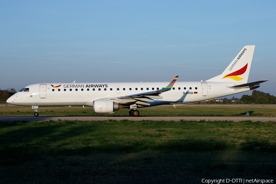 German Airways Embraer ERJ-190LR (ERJ-190-100LR) (D-AWSI) | Photo 481622